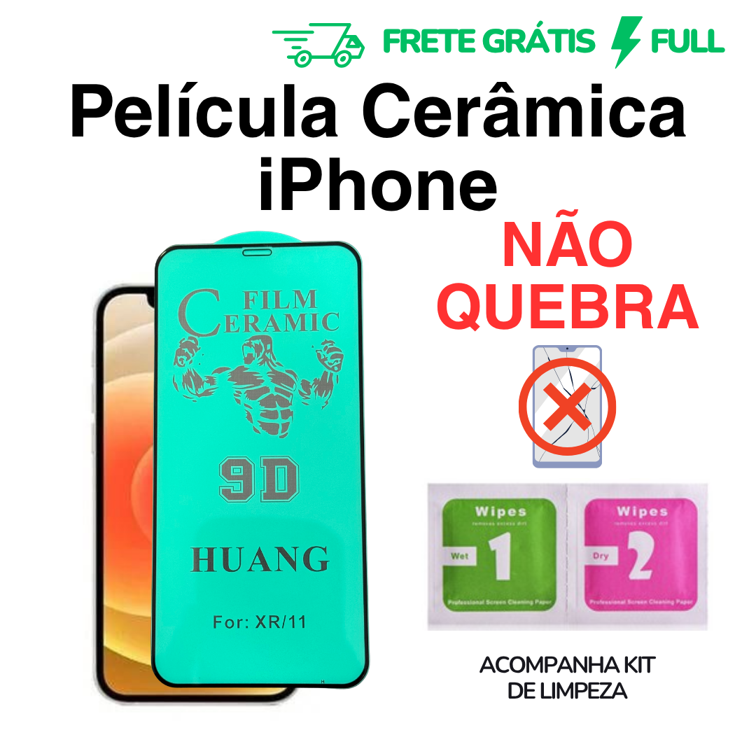 Películas para iPhone em vidro ou cerâmica