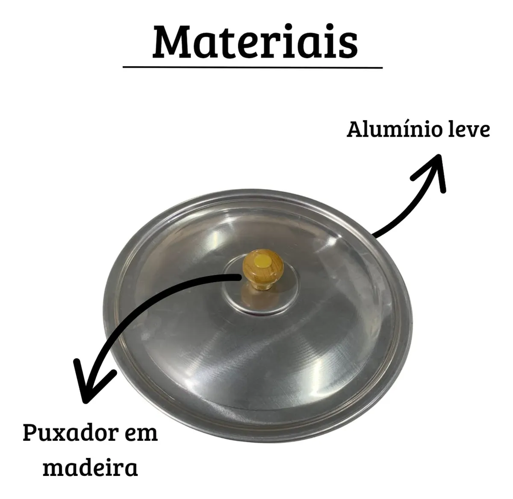 Jogo de 3 Tampas de Alumínio Leve