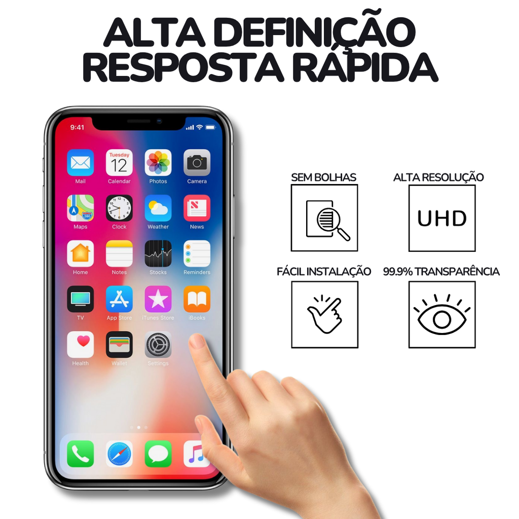 Películas para iPhone em vidro ou cerâmica