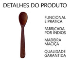 Colher para Arroz de Madeira 23cm Artesanal