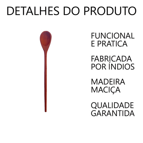 Colher Farinheira de Madeira 23cm Artesanal