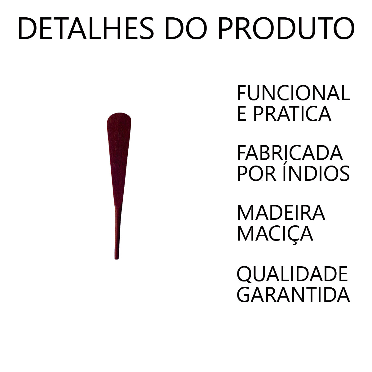 Espátula para Patê de Madeira 17cm Artesanal
