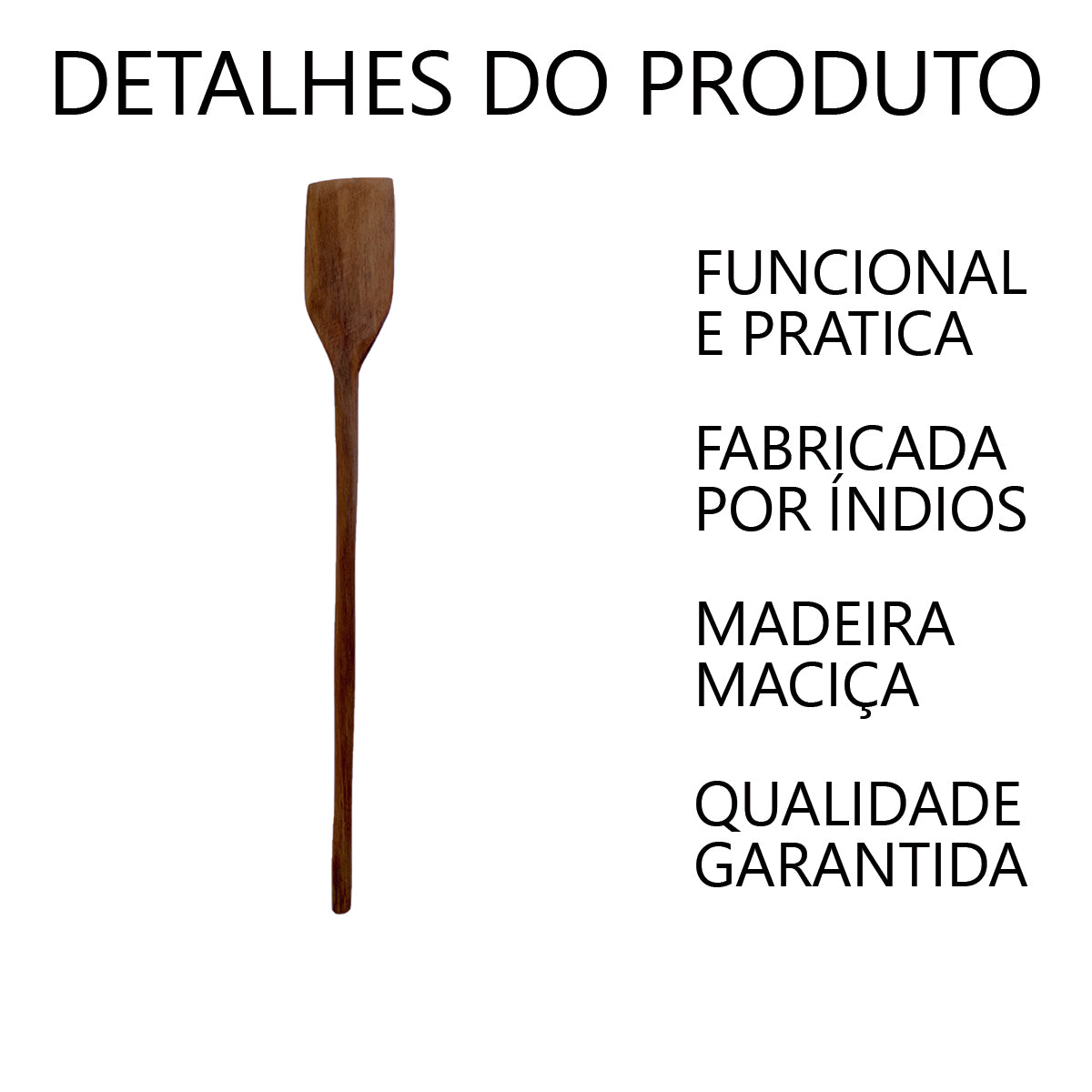 Espátula de Madeira 60cm Artesanal