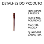 Pegador de Mel de Madeira 17cm Artesanal