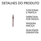 Garfo para Petisco de Madeira 13cm Artesanal