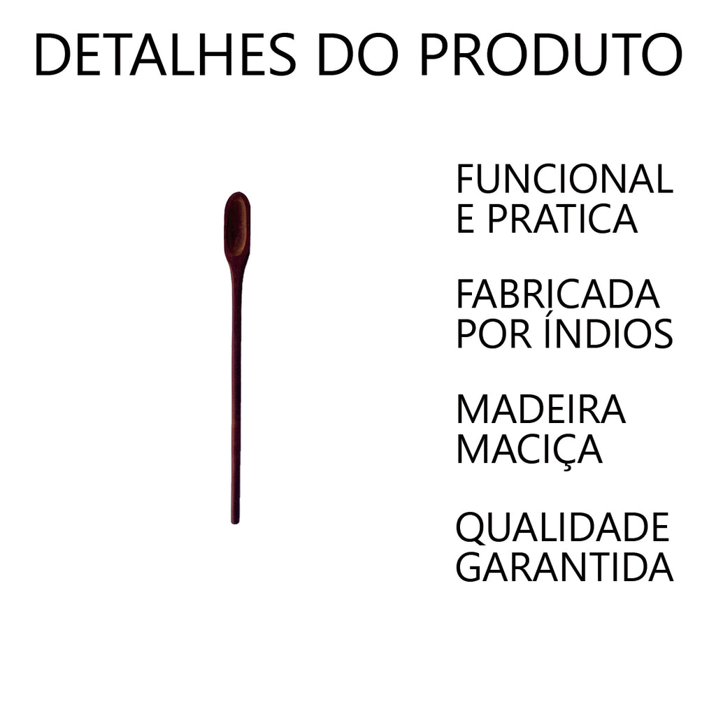 Colher para Pimenta de Madeira 22cm Artesanal