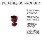 Taça de Madeira 7cm Artesanal