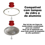 Puxadores de Plástico Vermelho para Tampas