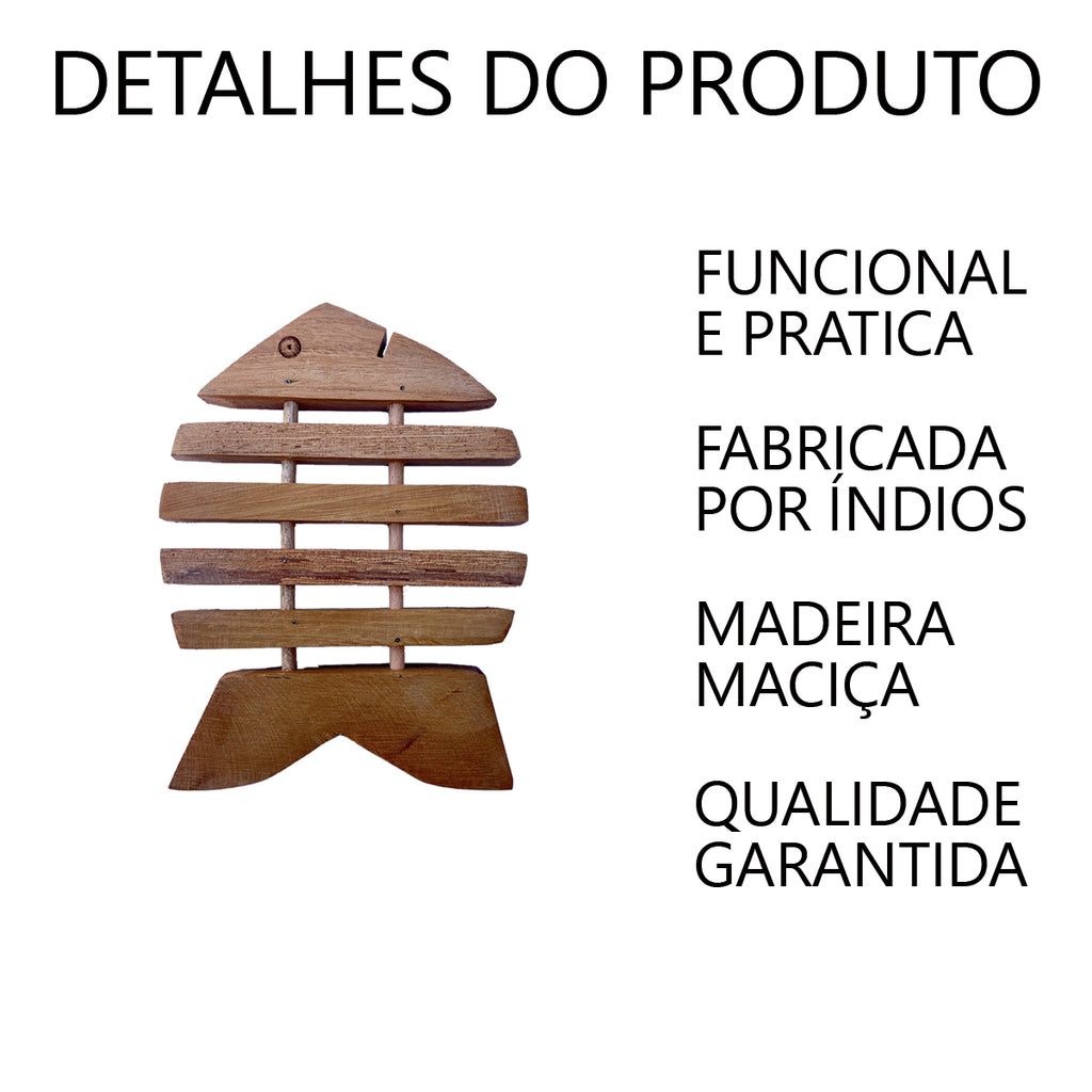 Descanso de Panela de Madeira 20cm Artesanal 5 Modelos