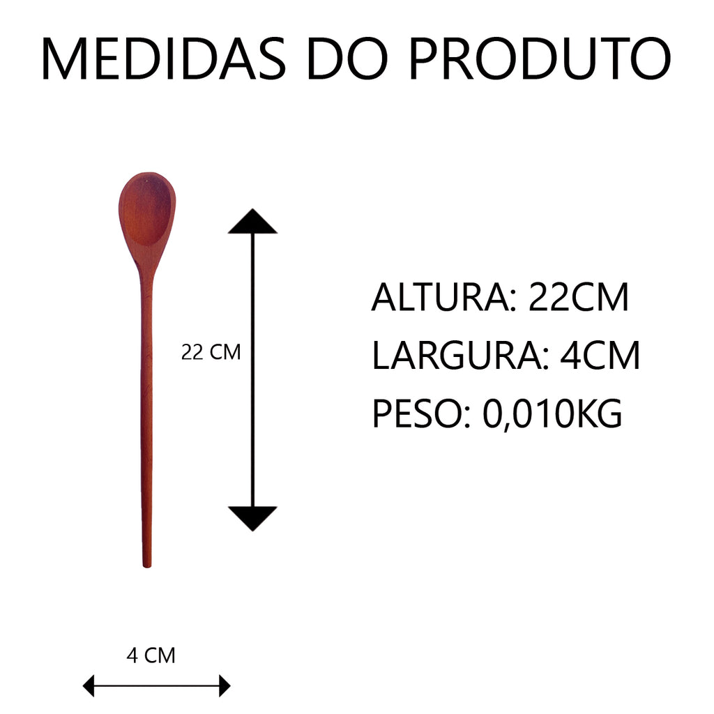 Colher Farinheira de Madeira 23cm Artesanal