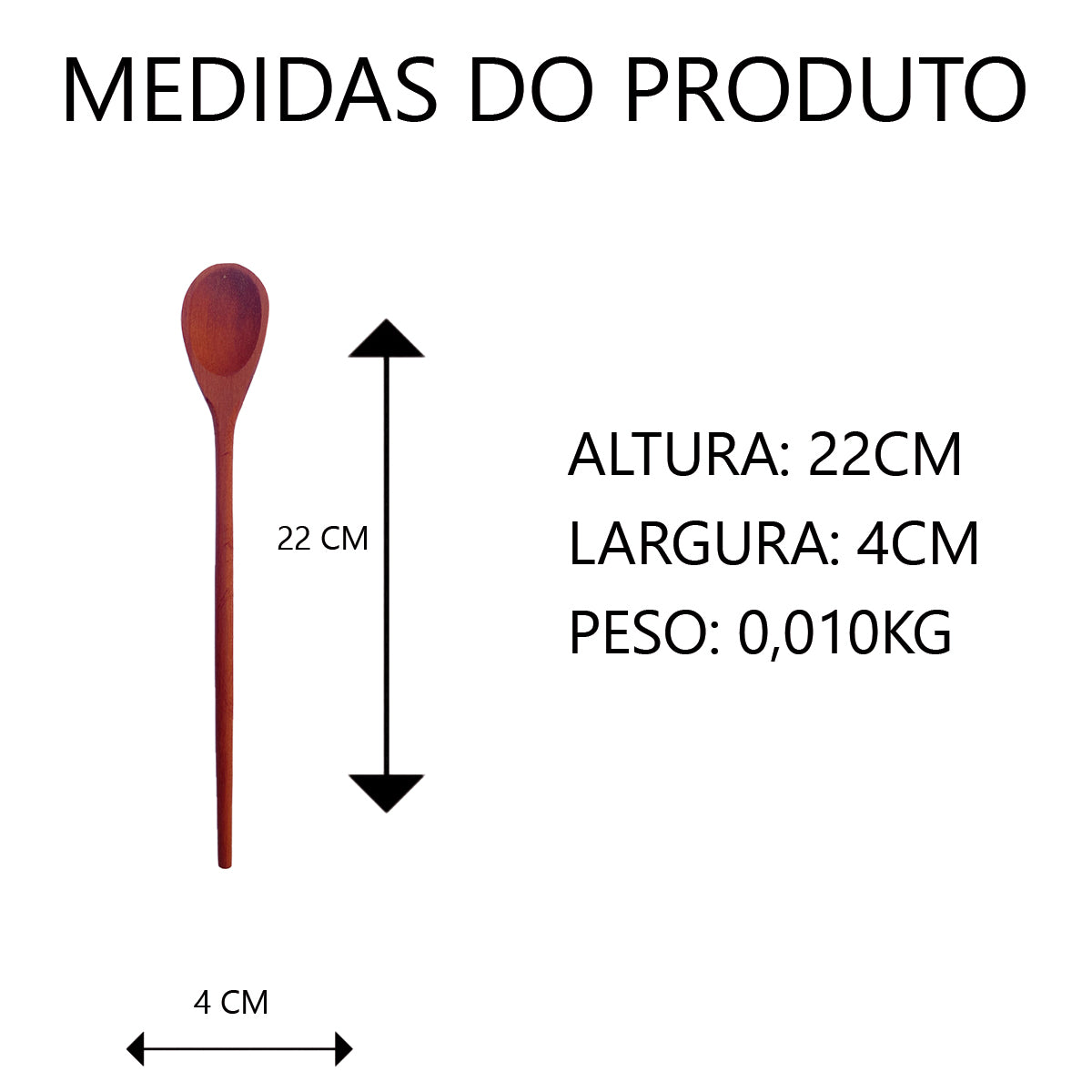 Colher Farinheira de Madeira 23cm Artesanal