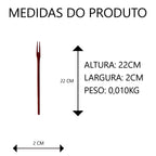 Garfo para Petisco de Madeira 22cm Artesanal