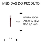 Garfo para Petisco de Madeira 13cm Artesanal