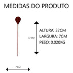 Colher para Suco de Madeira 37cm Artesanal