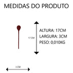 Colher para Suco de Madeira 17cm Artesanal