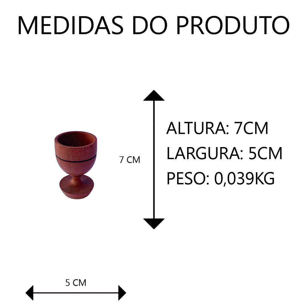 Taça de Madeira 7cm Artesanal