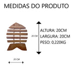 Descanso de Panela de Madeira 20cm Artesanal 5 Modelos