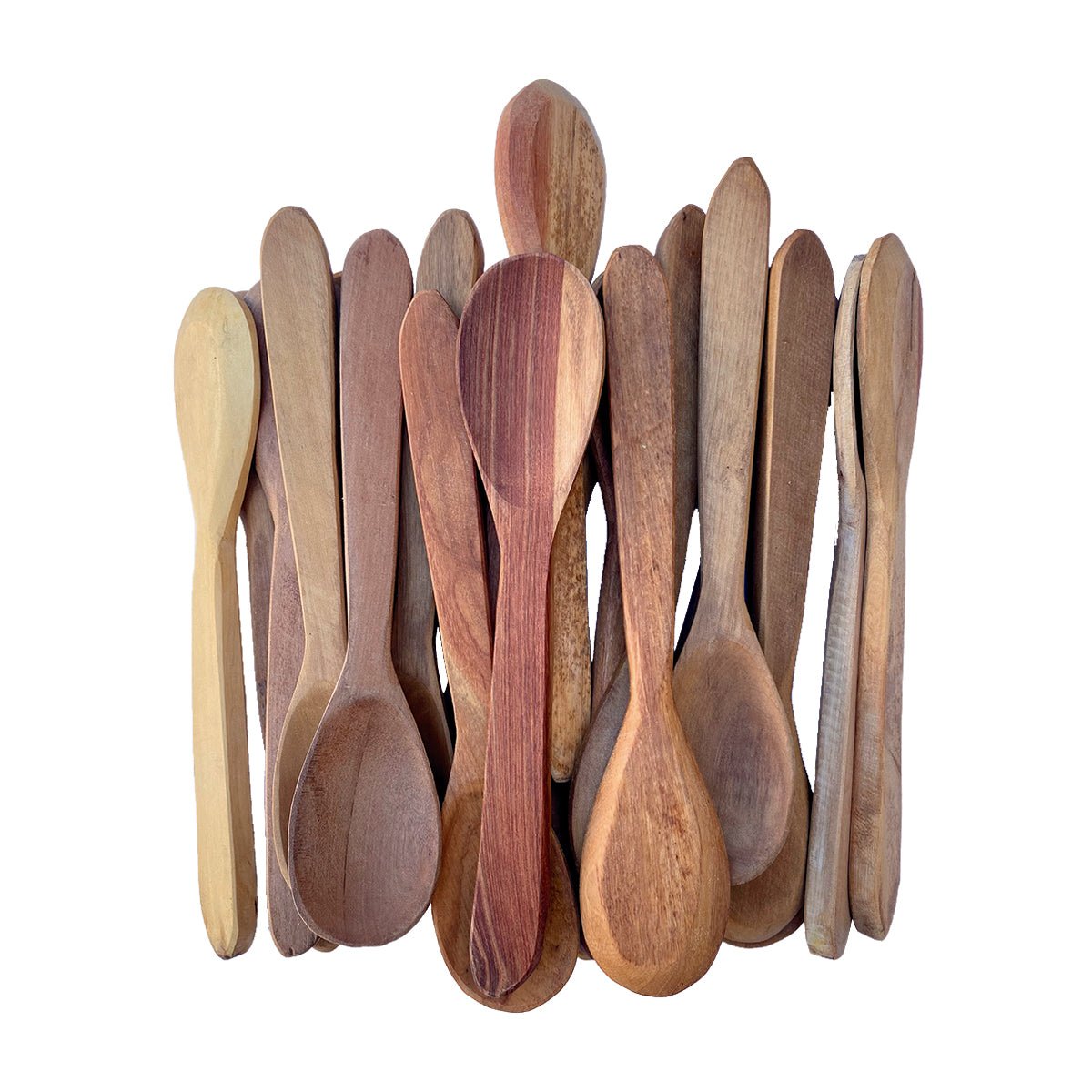 Colheres de arroz em madeira, 28cm, várias unidades