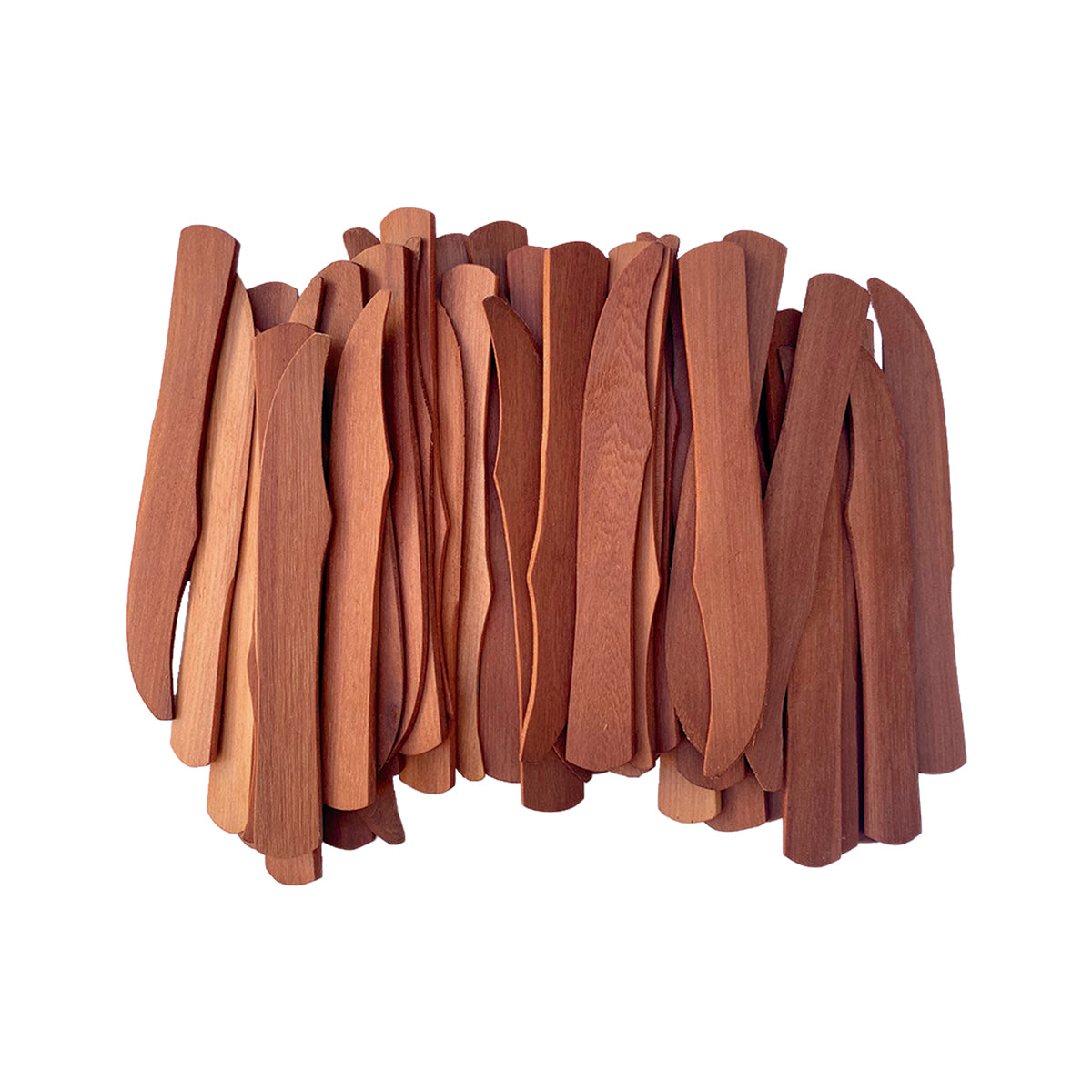 Faquinhas de madeira artesanais, 17cm, várias unidades