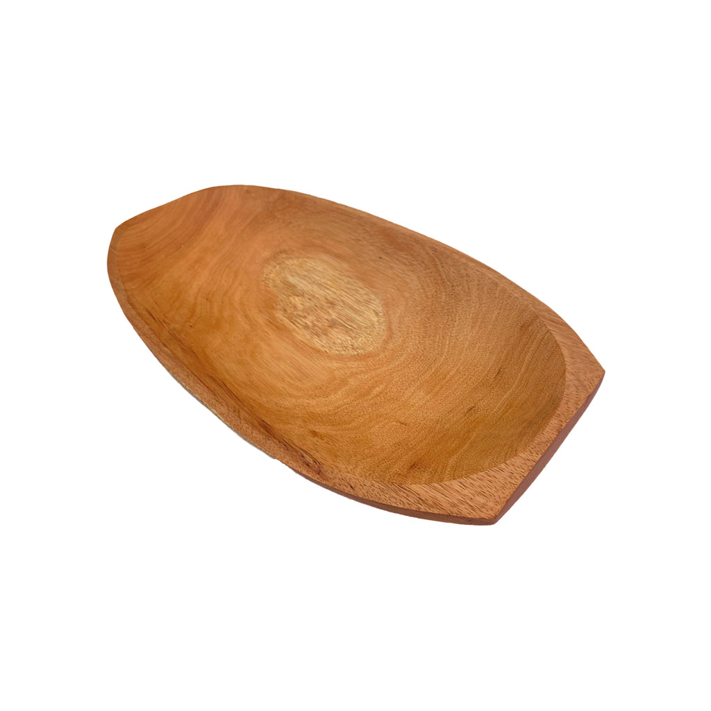 Gamela de madeira maciça artesanal, 45x25cm, ideal para servir carnes, churrascos e petiscos