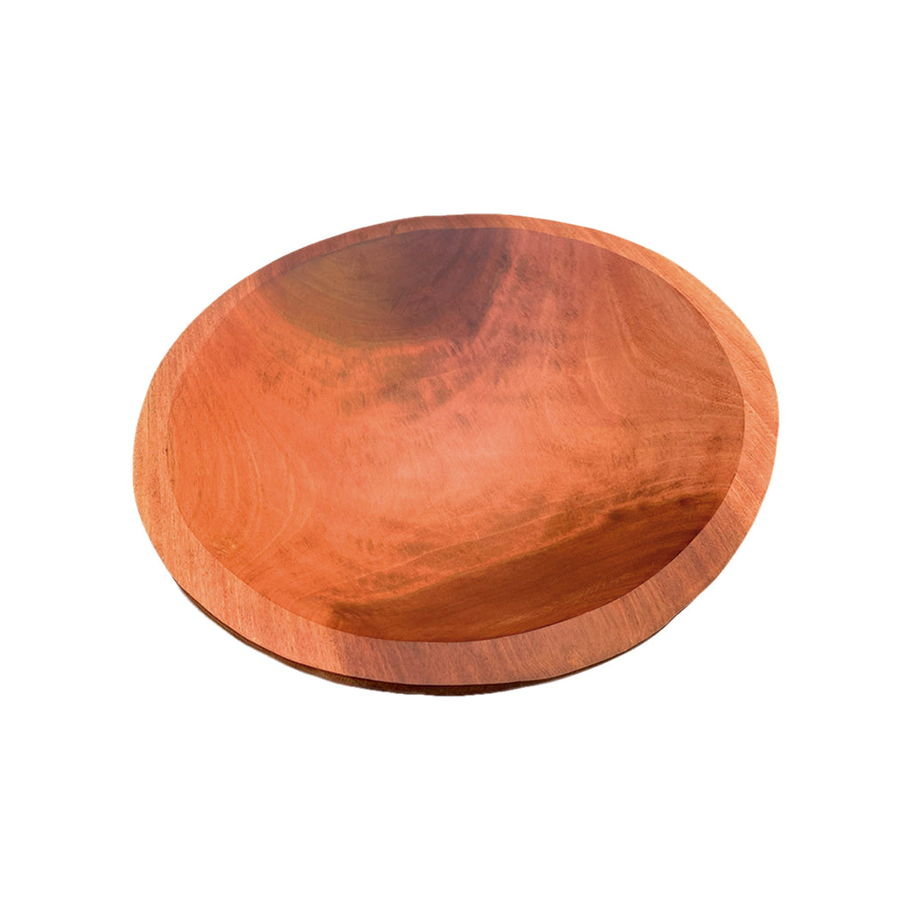 Gamela redonda de madeira artesanal, 40cm de diâmetro, ideal para servir alimentos e petiscos