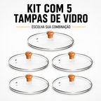 Kit com 5 tampas de vidro temperado, monte sua combinação de puxador