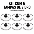 Kit com 6 tampas de vidro temperado, monte sua combinação de puxador