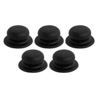 5 puxadores de plástico preto para tampas de panela e frigideira